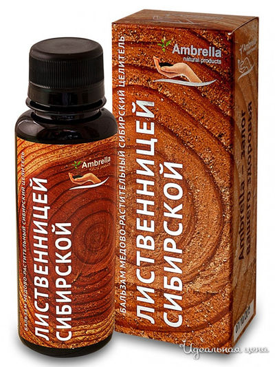 Бальзам медово-растительный Сибирский целитель с лиственницей сибирской, 100 мл, Амбрелла, цвет Коричневый