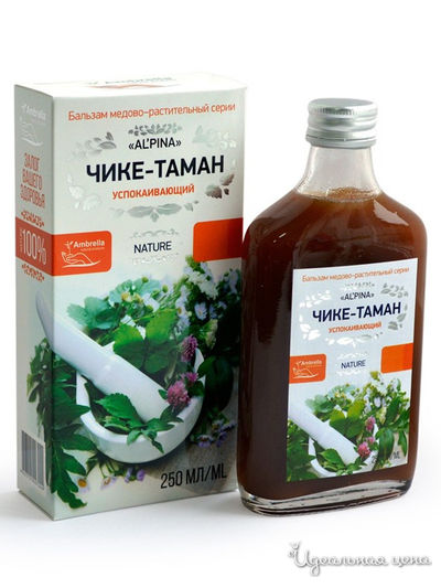 Бальзам медово-растительный Альпина "Чике-таман" успокаивающий, 250 мл, Амбрелла, цвет Коричневый