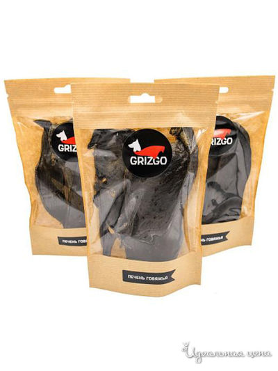 Чипсы печеночные говяжьи, 3 шт GRIZGO, цвет Коричневый