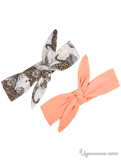 Повязка для головы, 2 шт. Kuza, цвет серый, персиковый