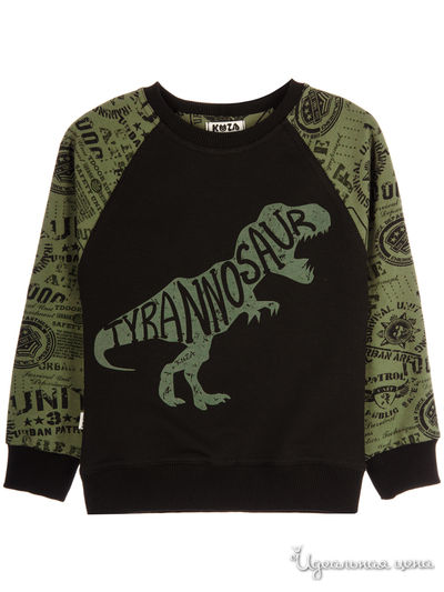 Свитшот Kuza, цвет черный, зеленый