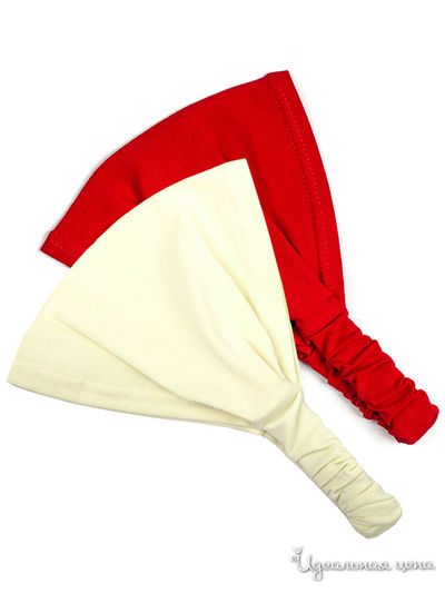 Бандана, 2 шт. Kuza, цвет молочный, красный