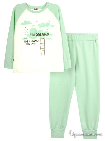 Пижама Kuza, цвет белый, бирюзовый