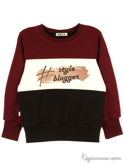 Свитшот Kuza, цвет чёрный, бордовый