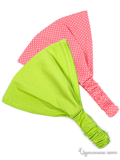 Бандана, 2 шт. Kuza, цвет салатовый, розовый