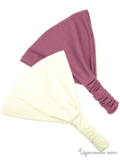 Бандана, 2 шт. Kuza, цвет фуксия, белый