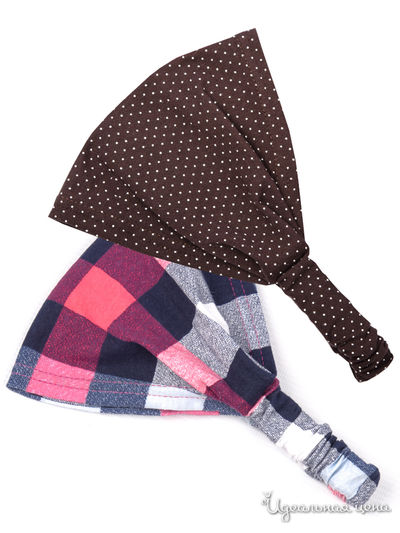 Бандана, 2 шт. Kuza, цвет малиновый, коричневый