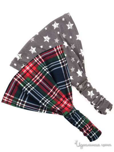 Бандана, 2 шт. Kuza, цвет серый, синий, красный