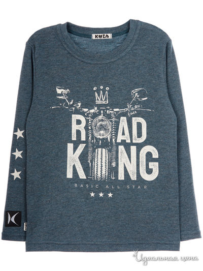 Лонгслив Kuza, цвет серый, синий