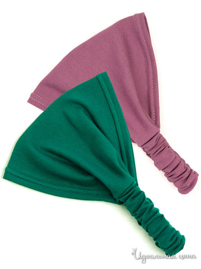 Бандана, 2 шт. Kuza, цвет сиреневый, зеленый