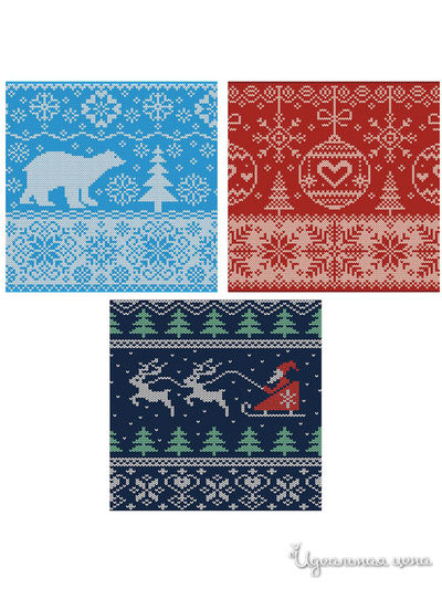 Подставка под горячее "Вязаный узор", 14х14 см Мультидом, цвет в ассортименте