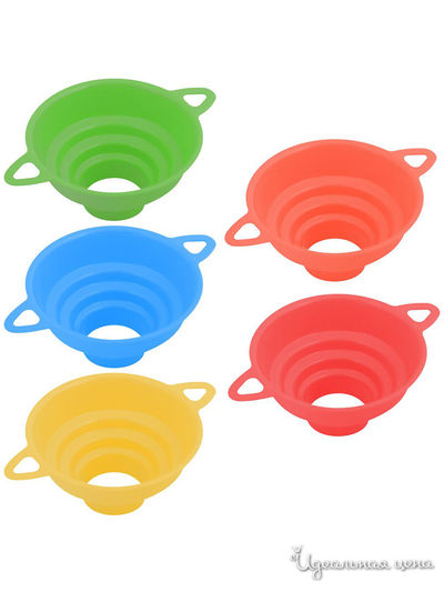 Воронка для банок "УНИВЕРСАЛ" 4 диаметра: 4 см; 5,2 см; 6,7 см; 9 см Мультидом, цвет в ассортименте