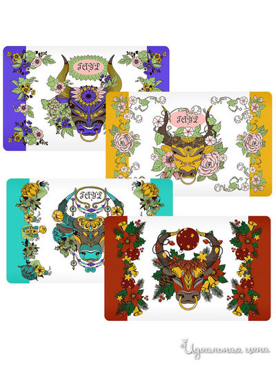 Салфетка "Бык Гаур", 41х26 см Мультидом, цвет в ассортименте