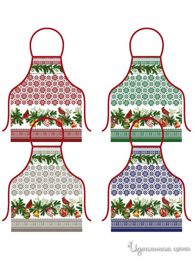 Фартук "Новогодние узоры", 52х72 см Мультидом, цвет в ассортименте