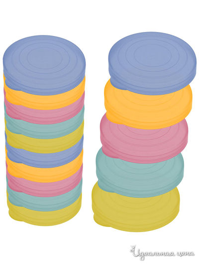Набор крышек для банок "Радуга", 10 шт. Мультидом, цвет в ассортименте