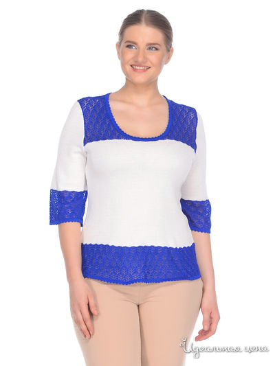 Джемпер Veronika Style, цвет белый, синий