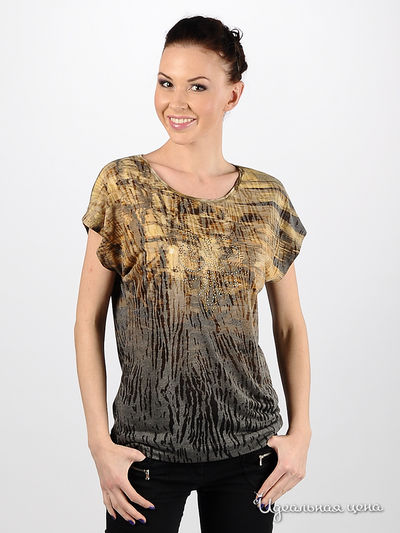 Футболка Olsen, цвет цвет серый / бежевый