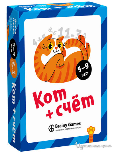 Кот + счёт, игра 40 карточек Brainy Games