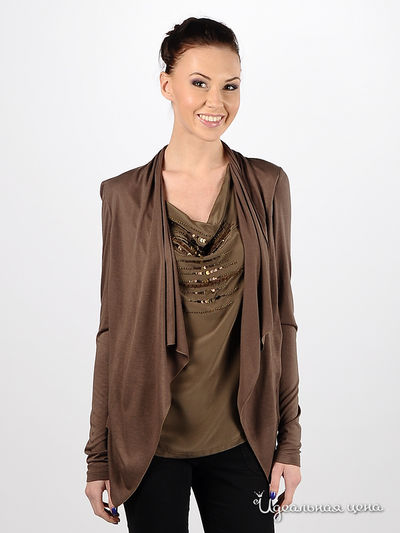 Блузка Olsen, цвет цвет коричневый