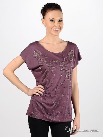 Футболка Olsen, цвет цвет сливовый