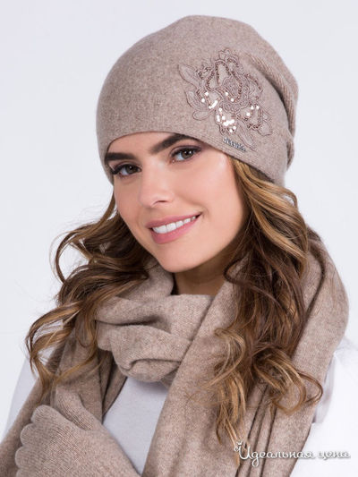 Шапка KAMEA, цвет темно-бежевый