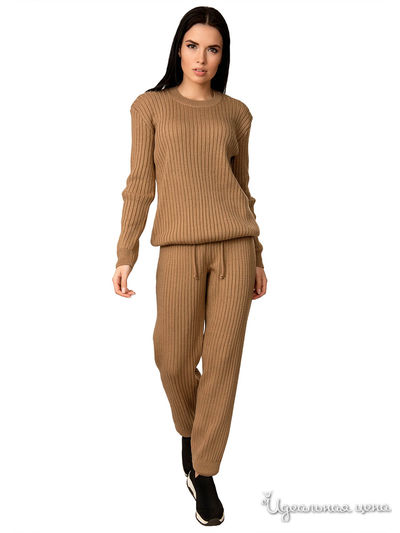 Костюм: джемпер, брюки Palvira, цвет темно-бежевый