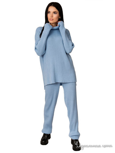 Костюм: свитер, брюки Palvira, цвет голубой