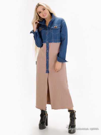 Платье LUZANA, цвет синий, бежевый