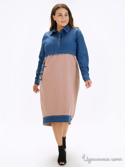 Платье LUZANA, цвет синий, бежевый