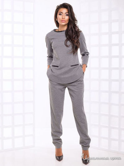 Костюм брючный LUZANA, цвет черный, белый