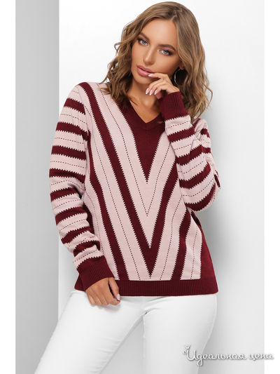 Джемпер MarSe, цвет бордовый, розовый