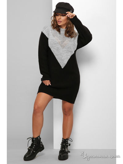 Платье MarSe, цвет темно-серый, черый