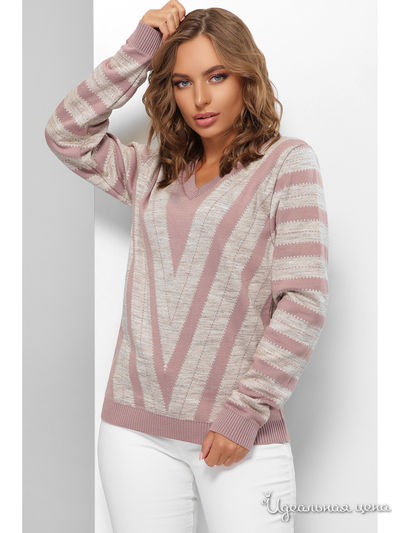 Джемпер MarSe, цвет розовый, бежевый
