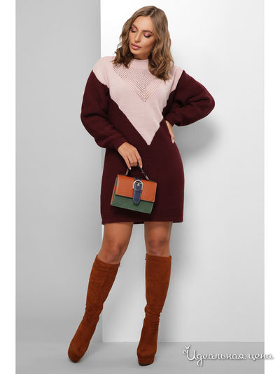 Платье MarSe, цвет розовый, бордовый