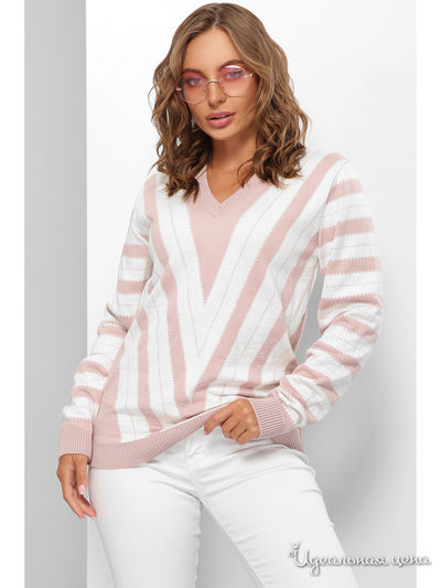 Джемпер MarSe, цвет розовый, молочный