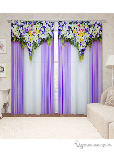 Шторы Сирень, цвет Мультиколор