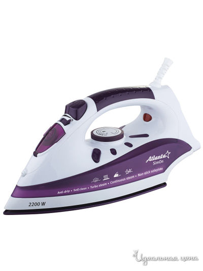 Утюг с пароувлажнением Atlanta, цвет фиолетовый