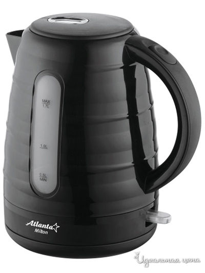 Чайник электрический, 1,7 л Atlanta, цвет черный