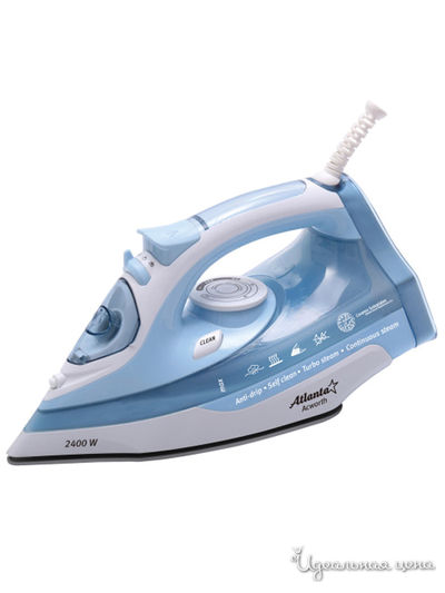 Утюг с пароувлажнением Atlanta, цвет синий