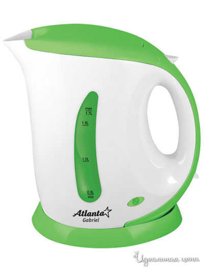 Чайник электрический, 1,7 л Atlanta, цвет зеленый
