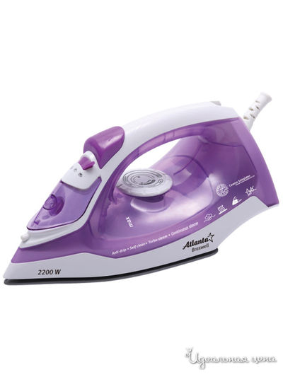 Утюг с пароувлажнением Atlanta, цвет фиолетовый