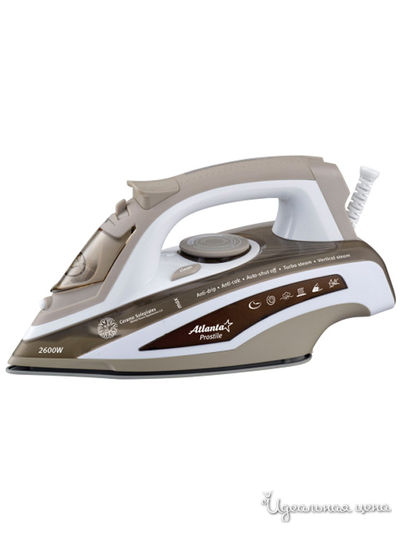 Утюг с пароувлажнением Atlanta, цвет коричневый