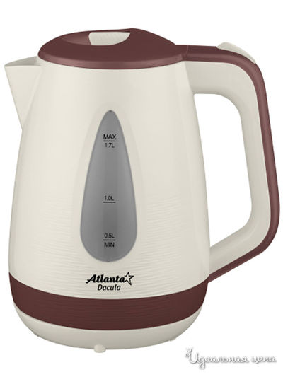 Чайник электрический, 1,7 л Atlanta, цвет коричневый