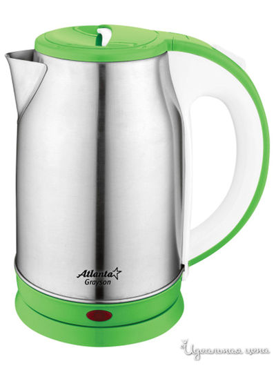 Чайник электрический, 1,8 л Atlanta, цвет зеленый