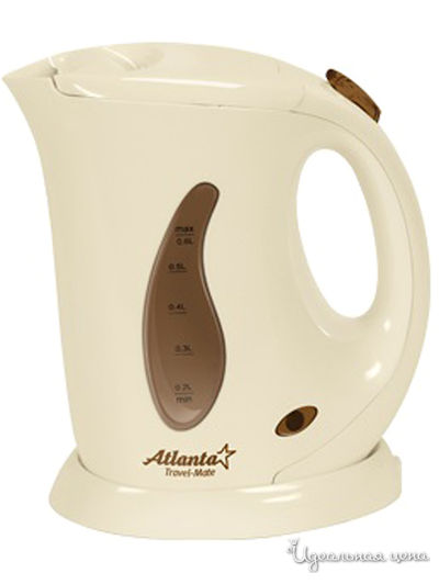 Чайник электрический, 600 мл Atlanta, цвет коричневый