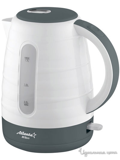 Чайник электрический, 1,7 л Atlanta, цвет белый