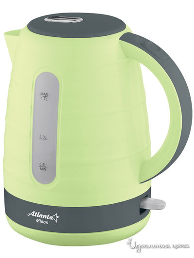 Чайник электрический, 1,7 л Atlanta, цвет зеленый