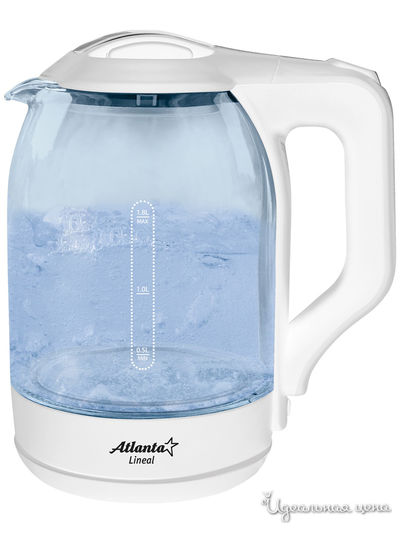 Чайник электрический, 1,8 л Atlanta, цвет белый