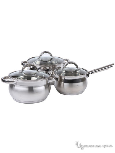 Набор кастрюль с крышками: 16 см, 18 см, 20 см Pomi d'Oro