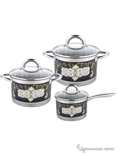 Набор кастрюль с крышками: 16 см, 18 см, 20 см Pomi d'Oro